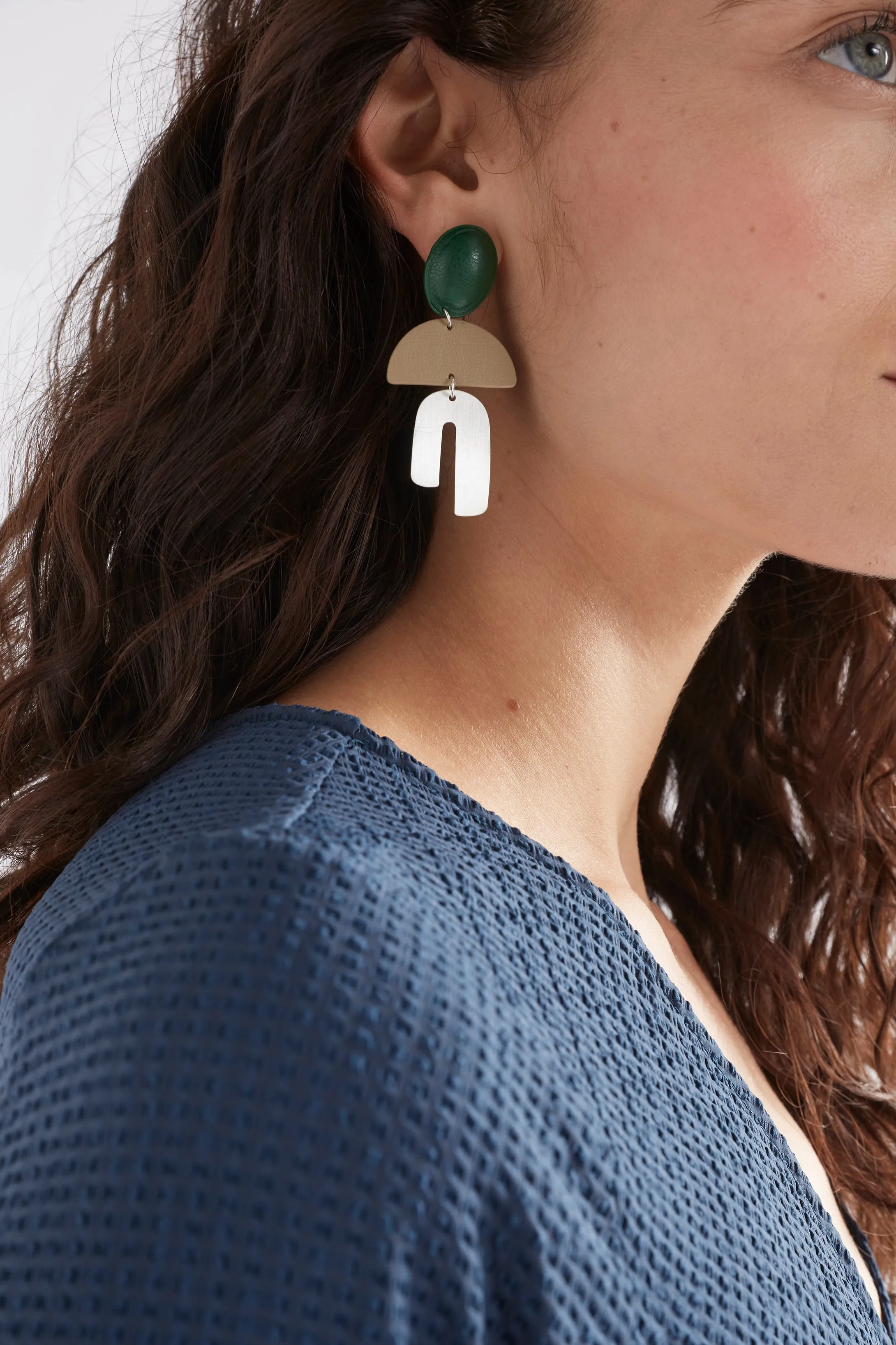 Ledur Drop Earring