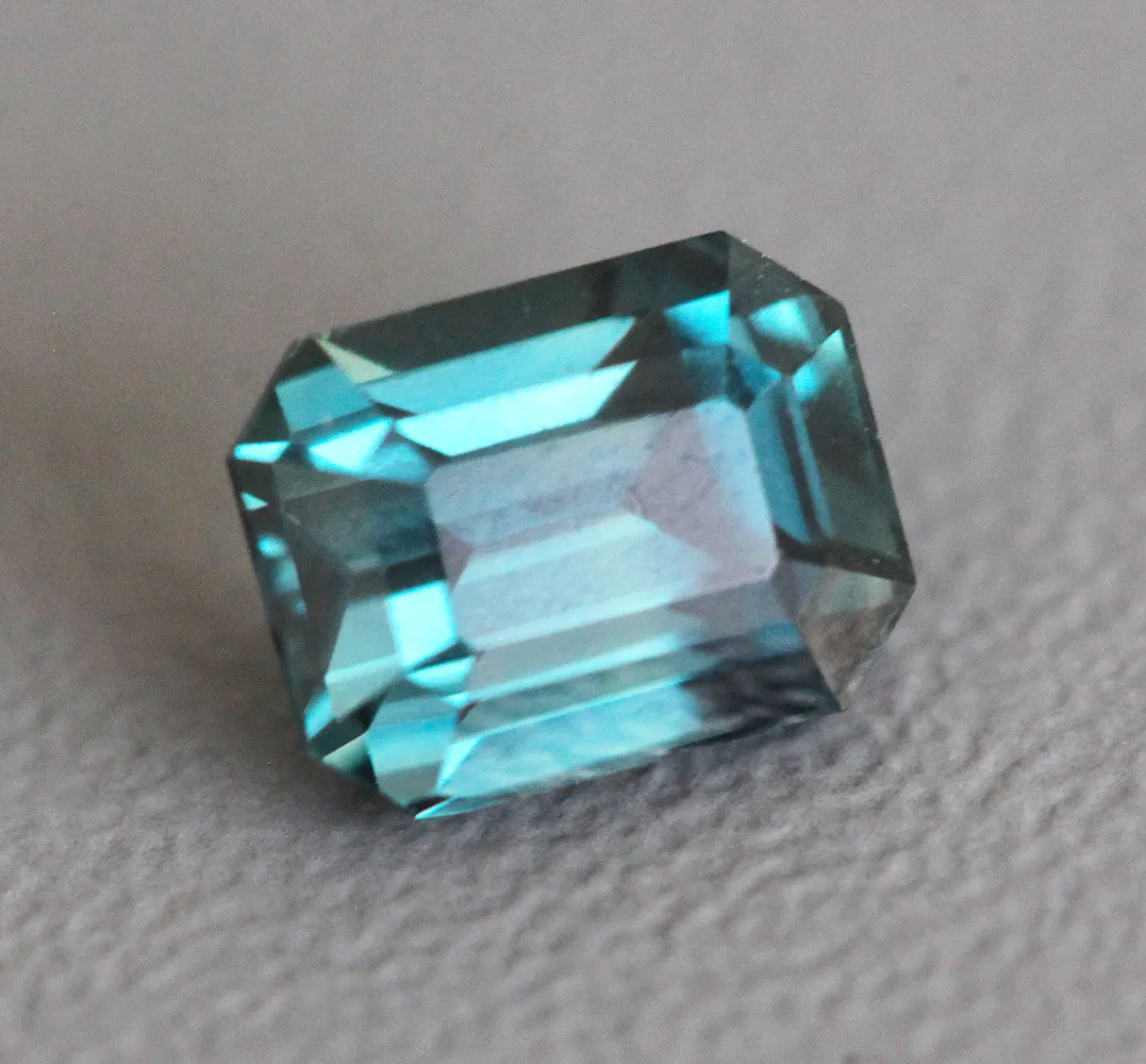 Loose 2.05 Ct Octagon Teal Sapphire