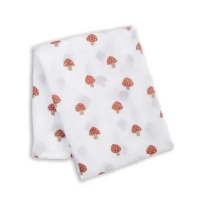 Lulujo Mushrooms Large Cotton Baby Swaddle