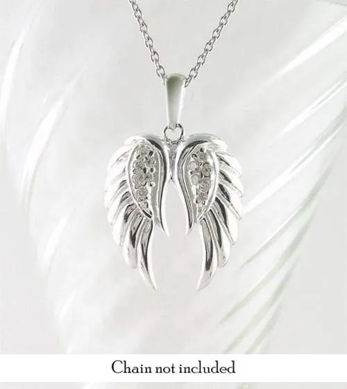 Luminous Pair of Angel Wings Pendant