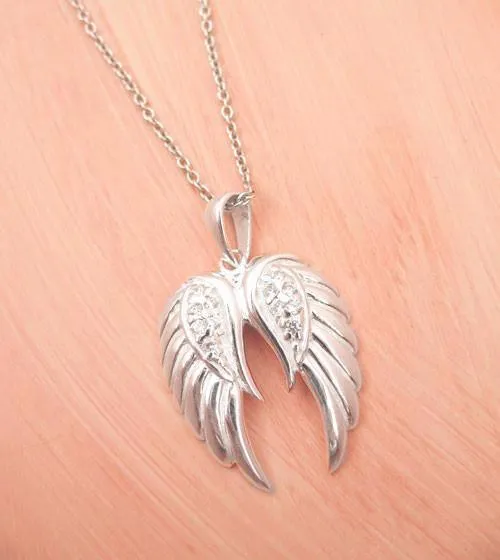 Luminous Pair of Angel Wings Pendant