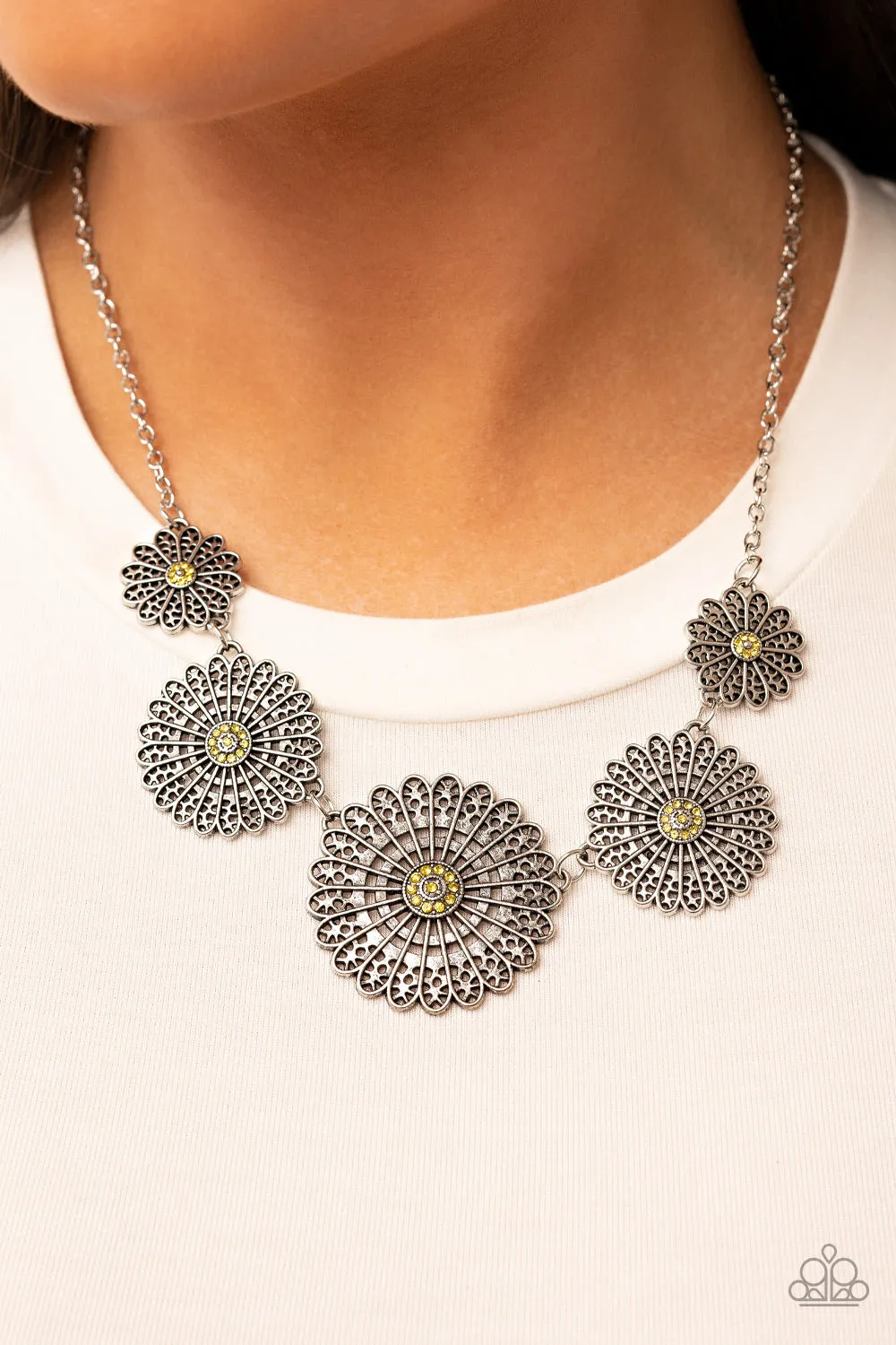 Marigold Meadows - Yellow Paparazzi Necklace