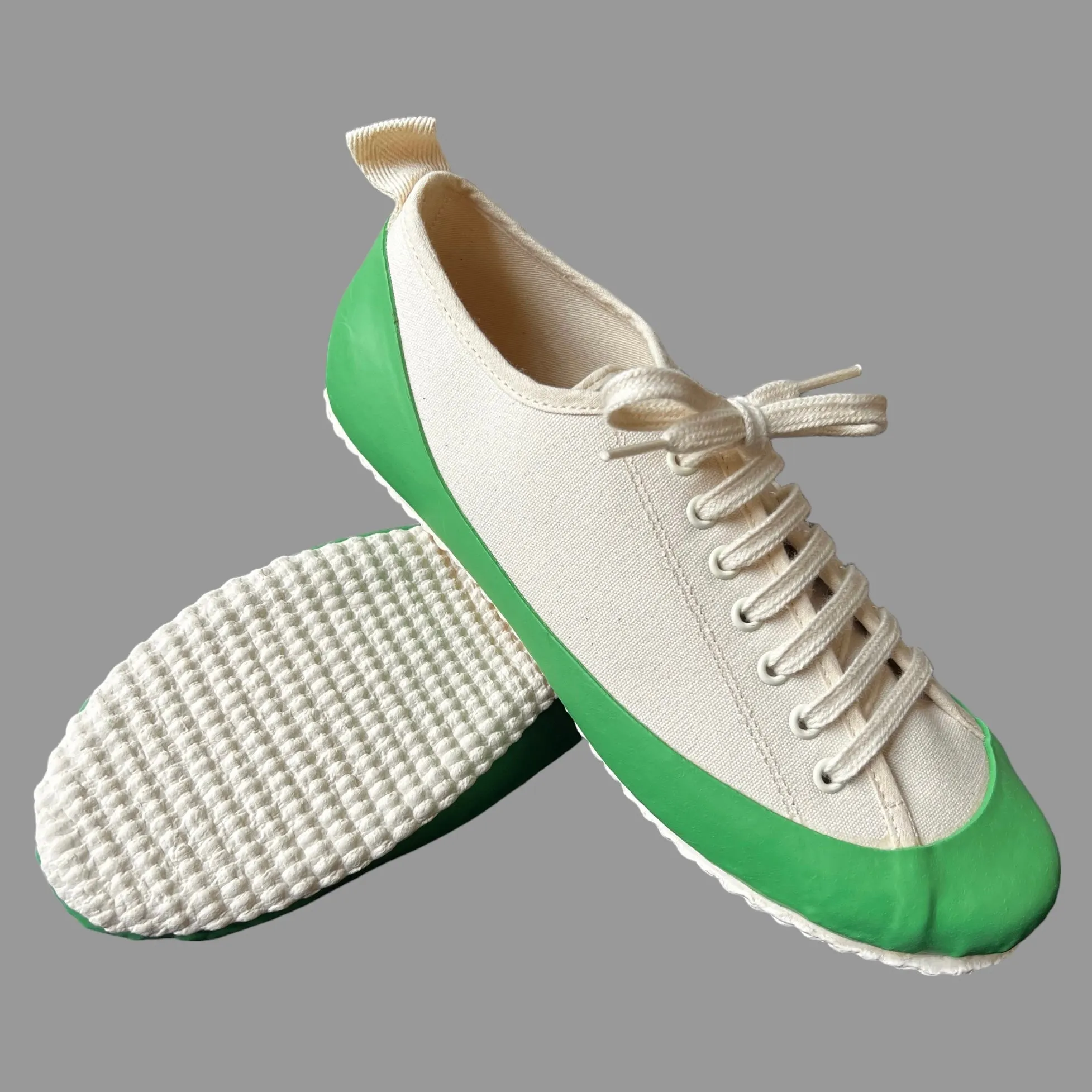 MARINE TYPE 2 DECK SHOE ECRU/GREEN