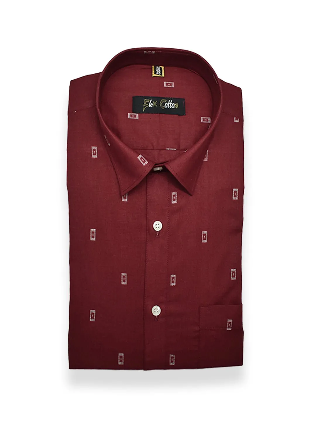 Maroon Color Cotton Butta Shirts For Men's