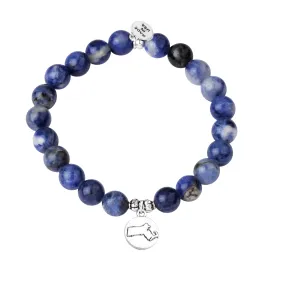 Massachusetts | Stone Beaded Charm Bracelet | Sodalite - Inner Peace