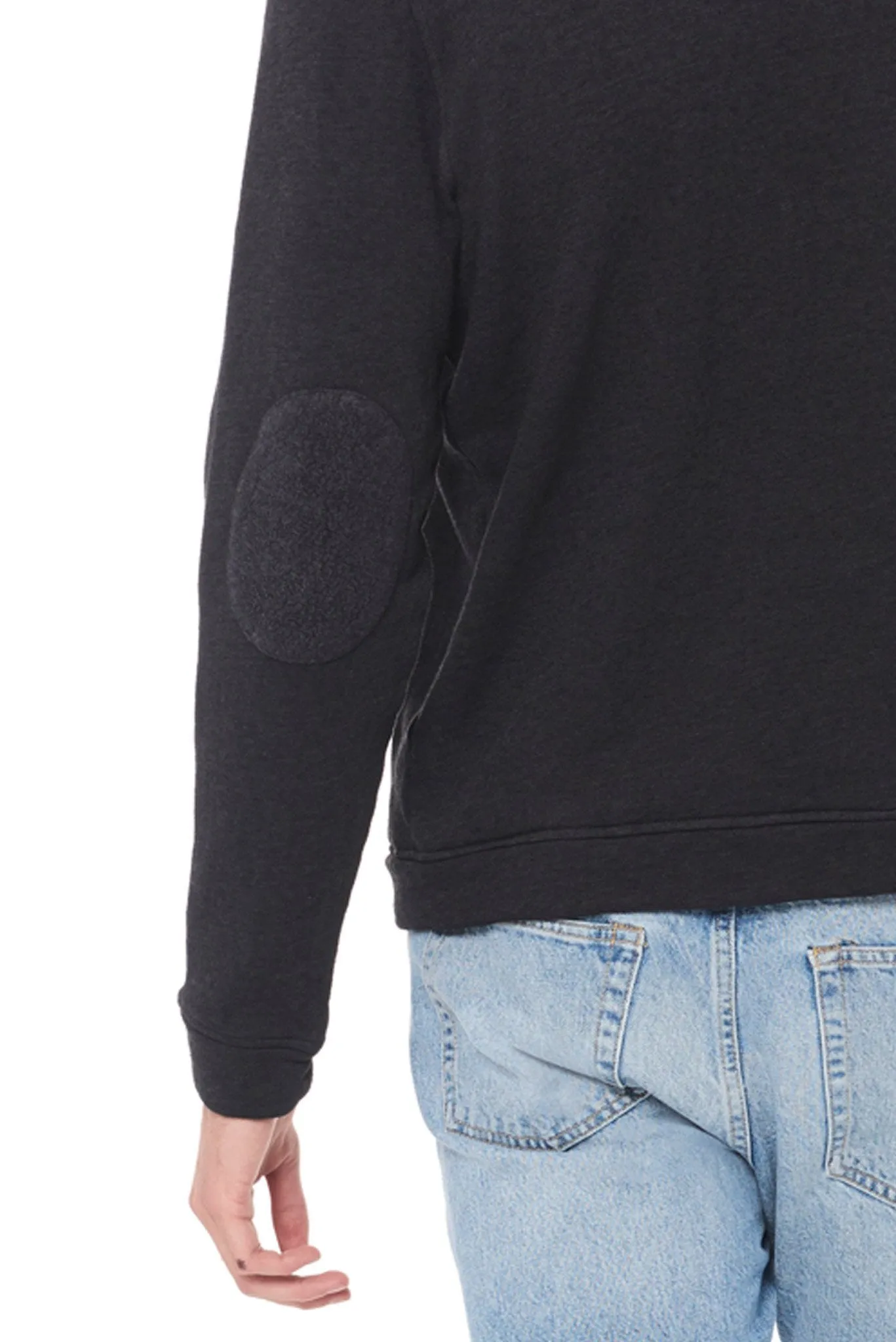 Men's French Terry Patch Sleeve Sweatshirt