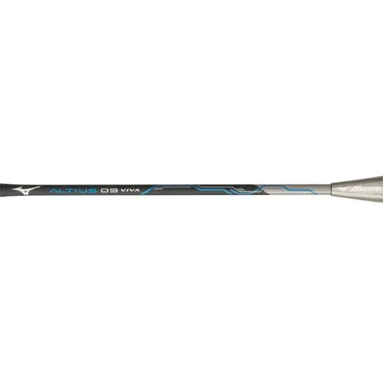 Mizuno Altius 09 Viva Badminton Racket (Unstrung) 5U - Mt Black/GL.Pewter Gray/Imperial Blue