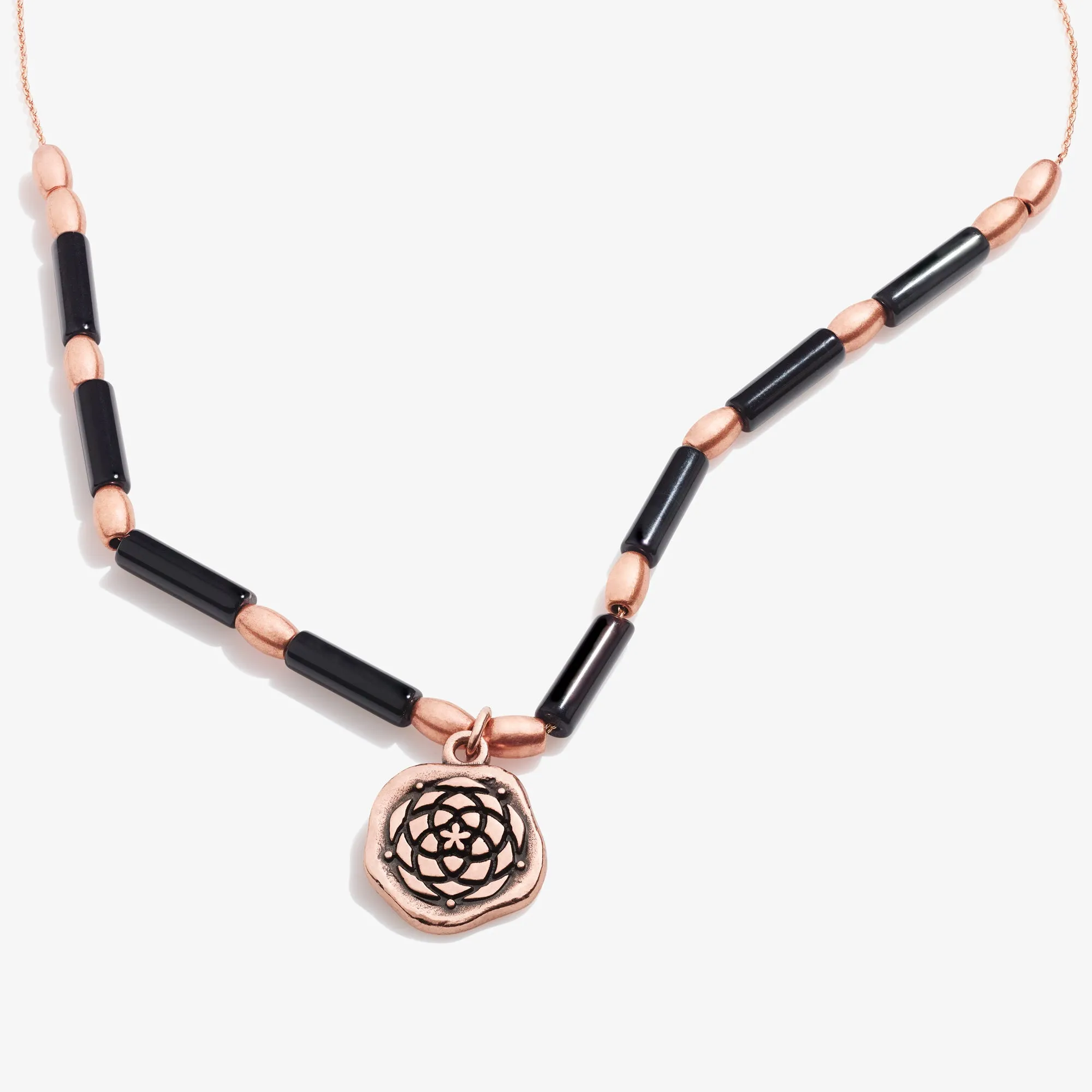 New Beginnings Charm   Onyx Necklace