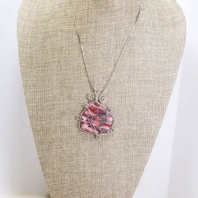 Odetta Wire Wrap Cabochon Pendent Necklace