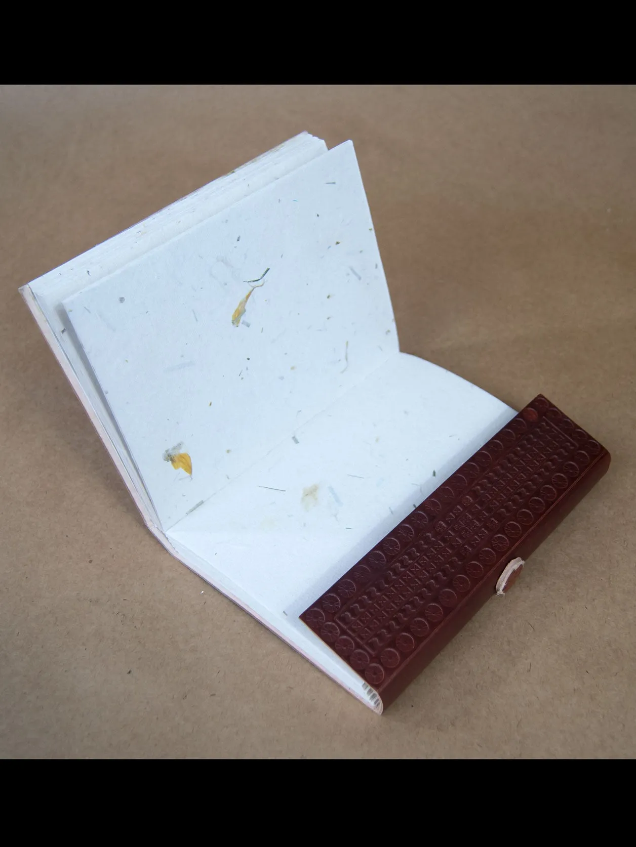 Om Leather Bound rice paper Journal