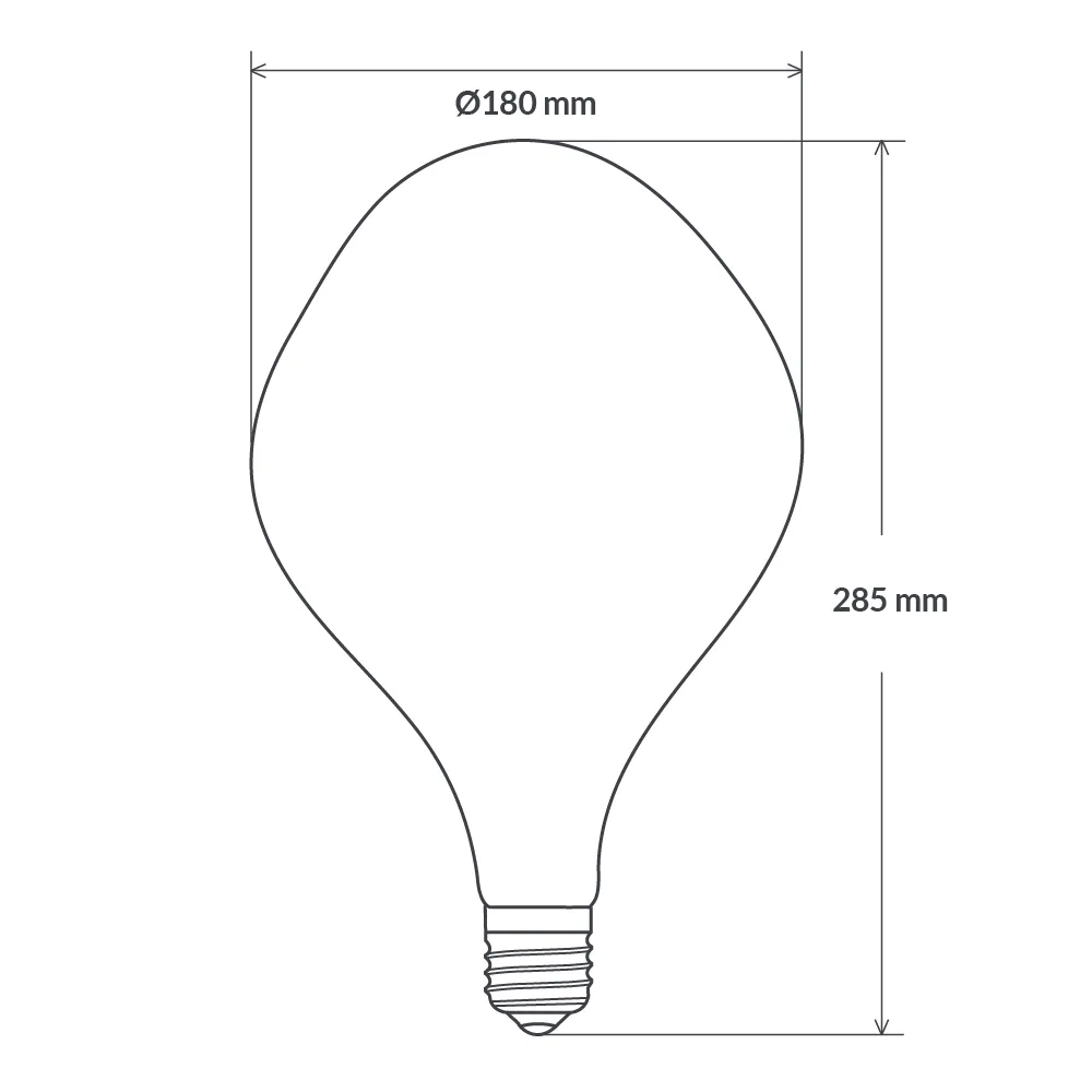 Oversized Designer Amber 180mm LED Bulb