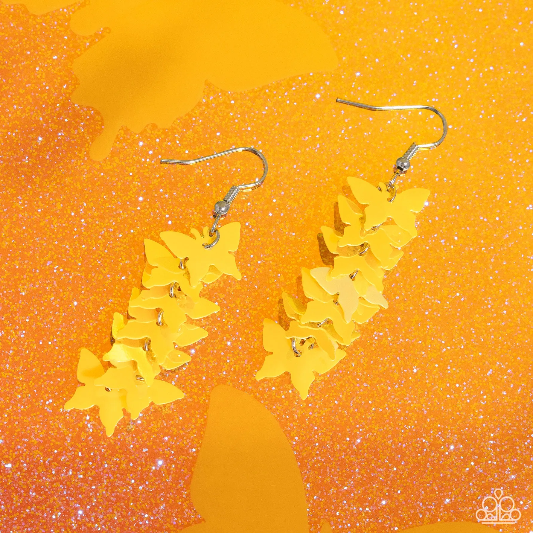 Paparazzi Aerial Ambiance Yellow Earrings