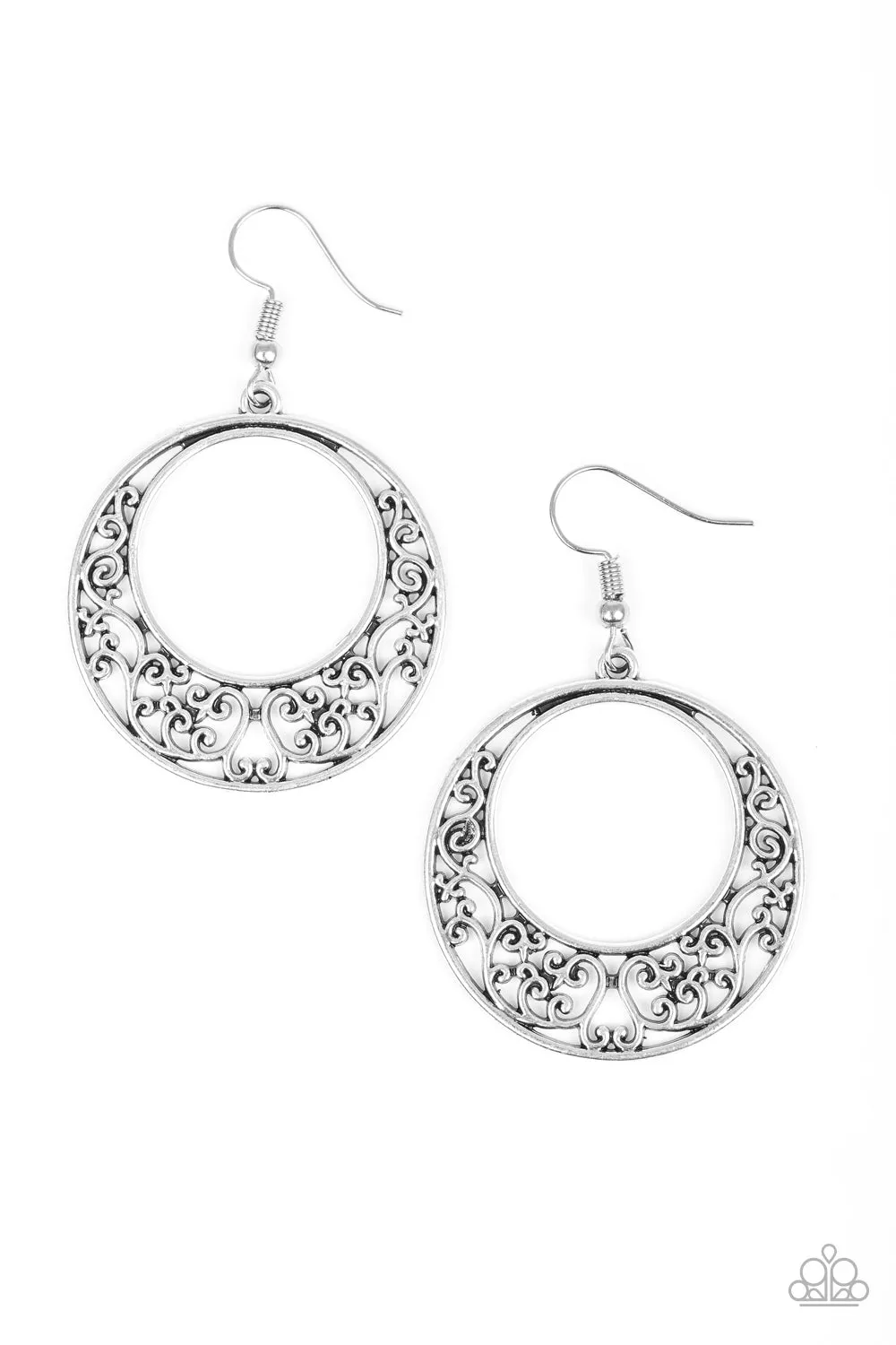 Paparazzi Newport Nautical Silver Earrings