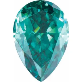 Pear Teal Moissanite Loose Stone