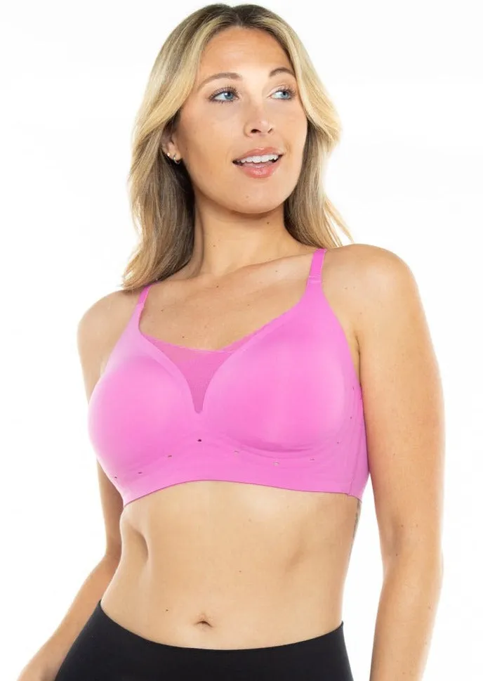 Perforated Gel Bra with Mesh Detail