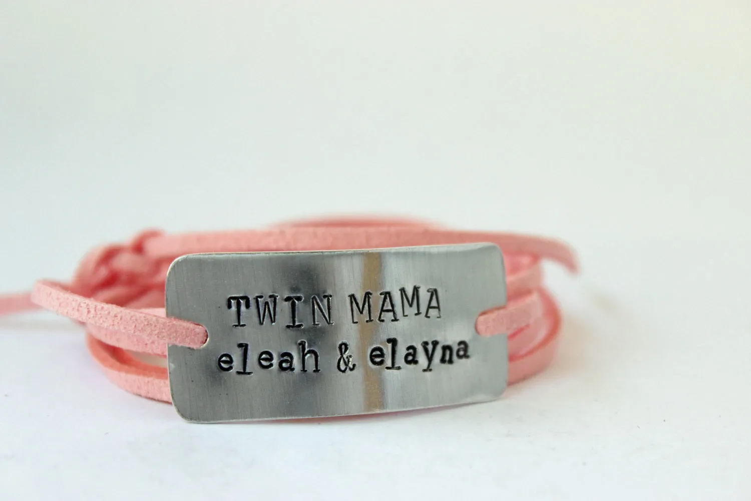 Personalized Twin Mama Wrap Bracelet