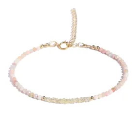 Pink and White Opal Luxury Bracelet