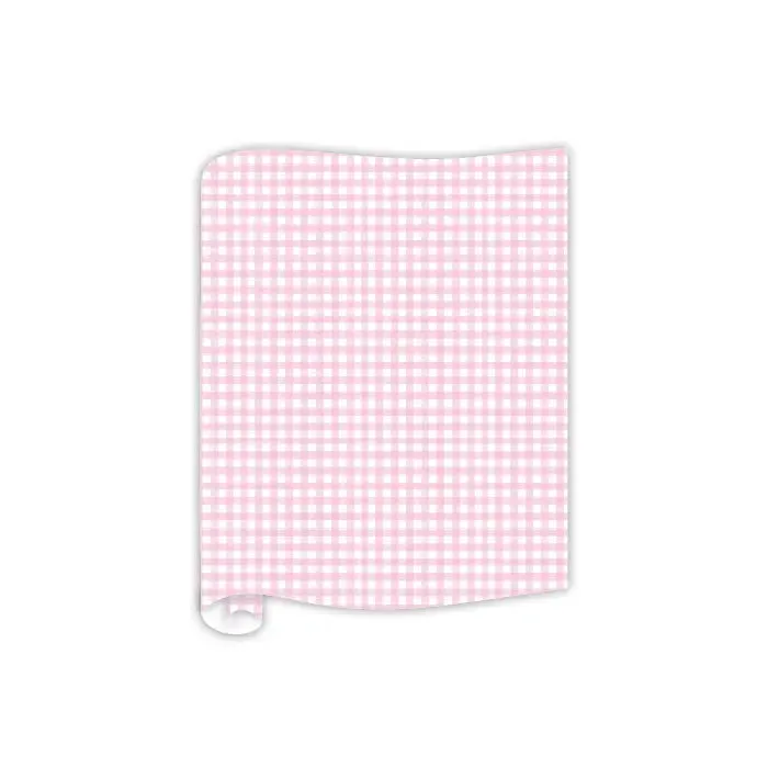 Pink Gingham Pattern Table Runner