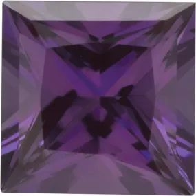 Princess Cut Lab Created Alexandrite Gemstone