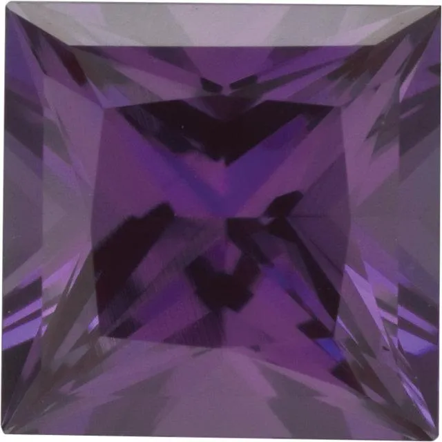 Princess Cut Lab Created Alexandrite Gemstone