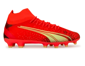 PUMA Men's Ultra Pro FG/AG Coral/Black