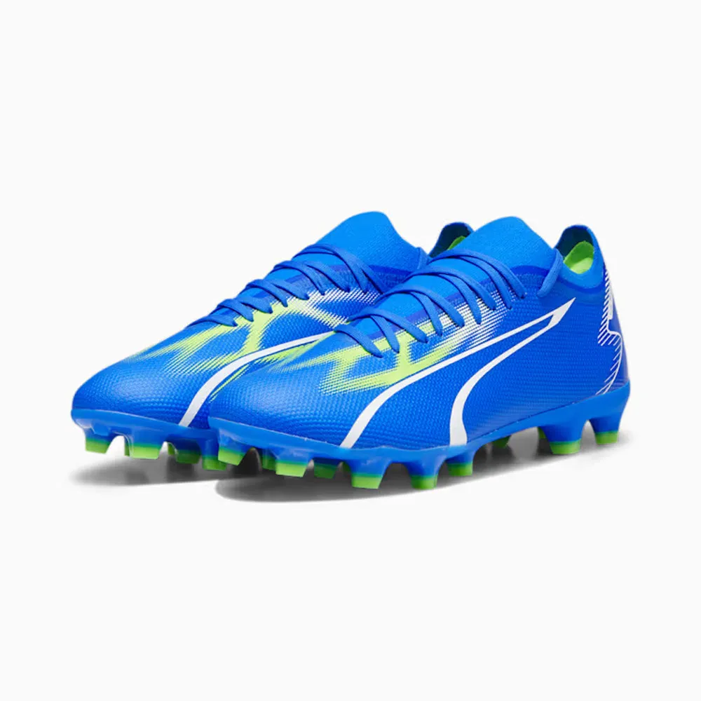 Puma Ultra Match FG/AG Football Boots (Ultra Blue/White/Pro Green)