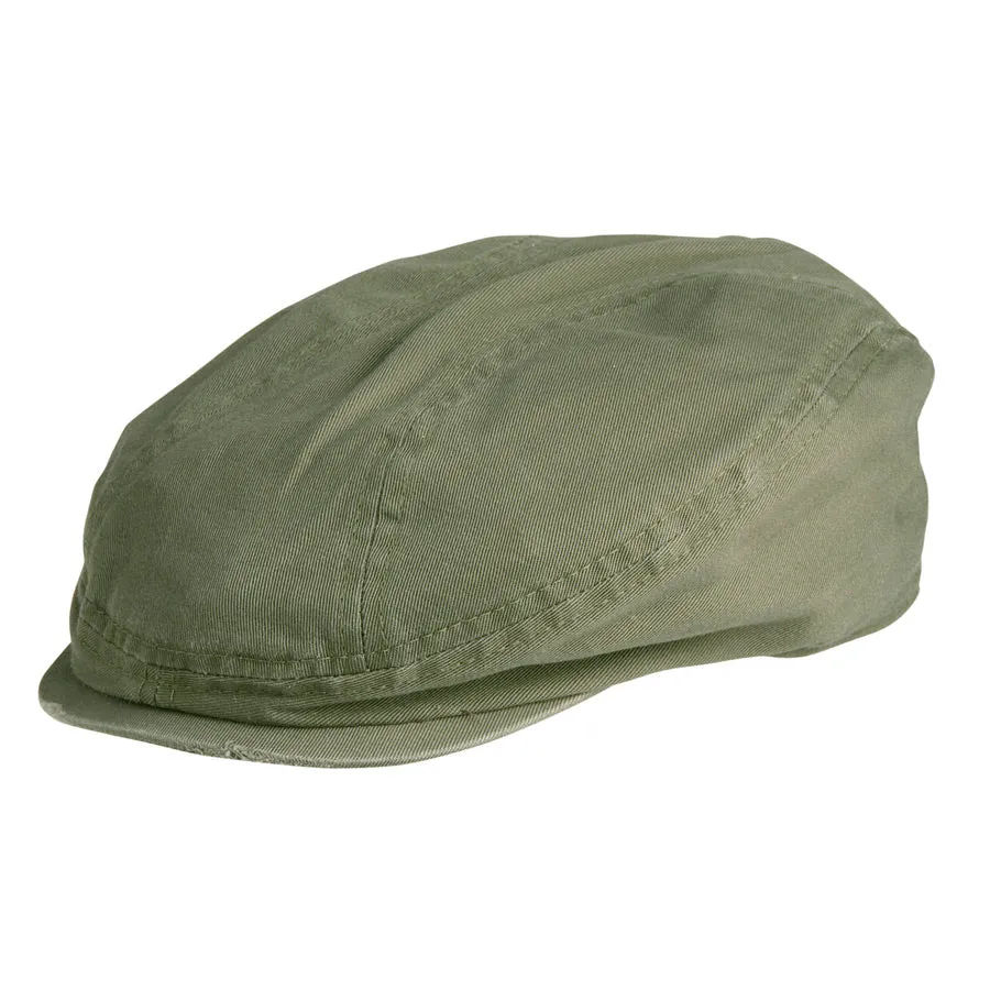 Racer Organic Cotton Newsboy Cap Olive