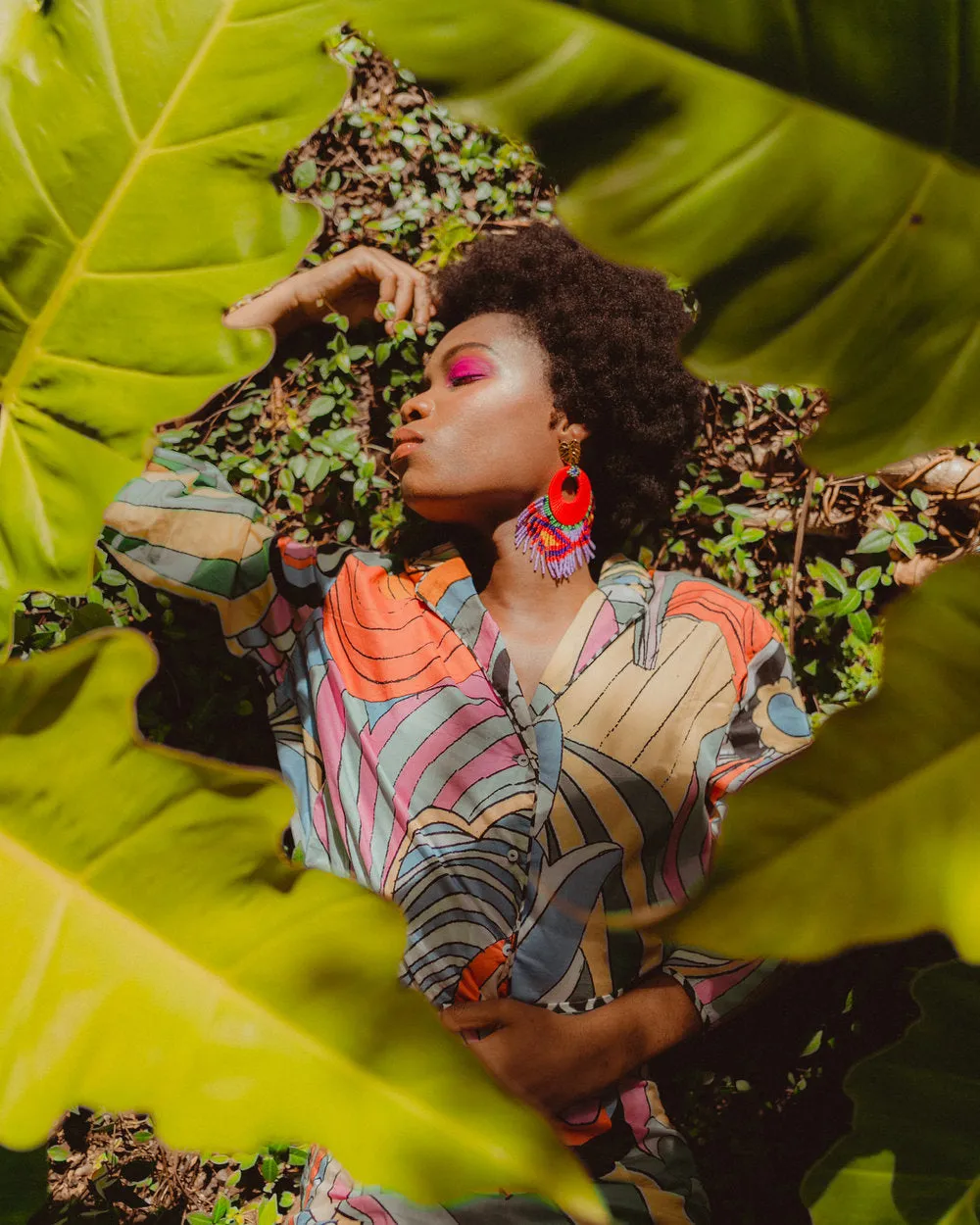 Red Tropicalia Earrings