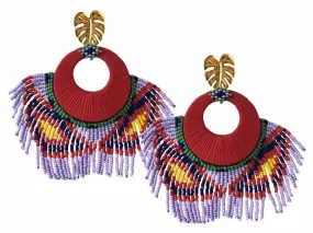 Red Tropicalia Earrings