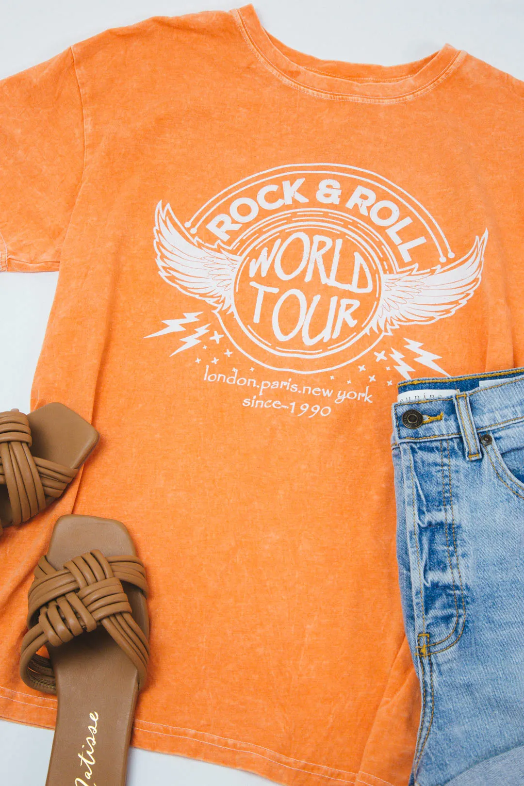 Rock And Roll Graphic Tee, Orange