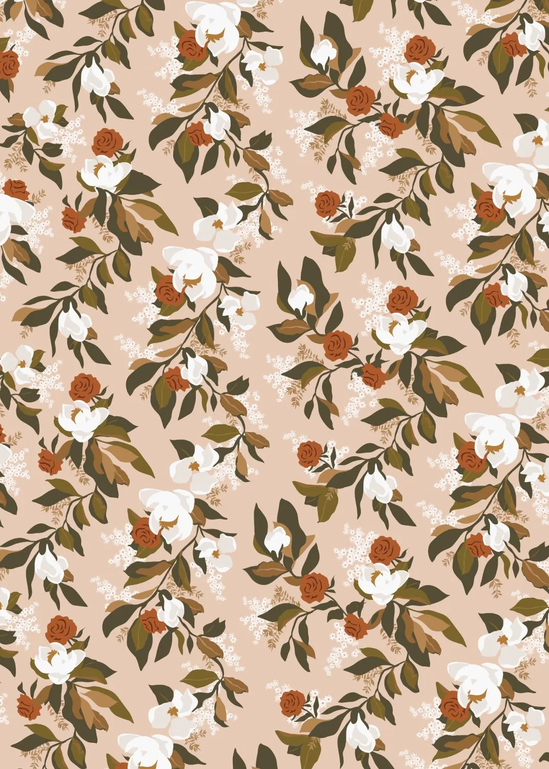 Rose Magnolias Gift Wrap