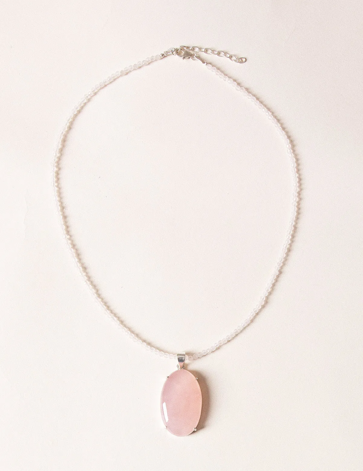 Rose Quartz Gemstone Necklace - One of a Kind