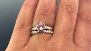 Round Cut Lab Created Champagne Sapphire Gemstone