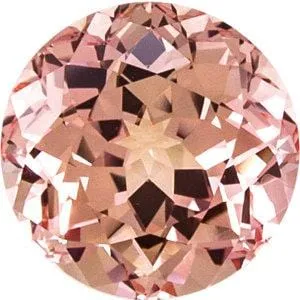 Round Cut Lab Created Champagne Sapphire Gemstone