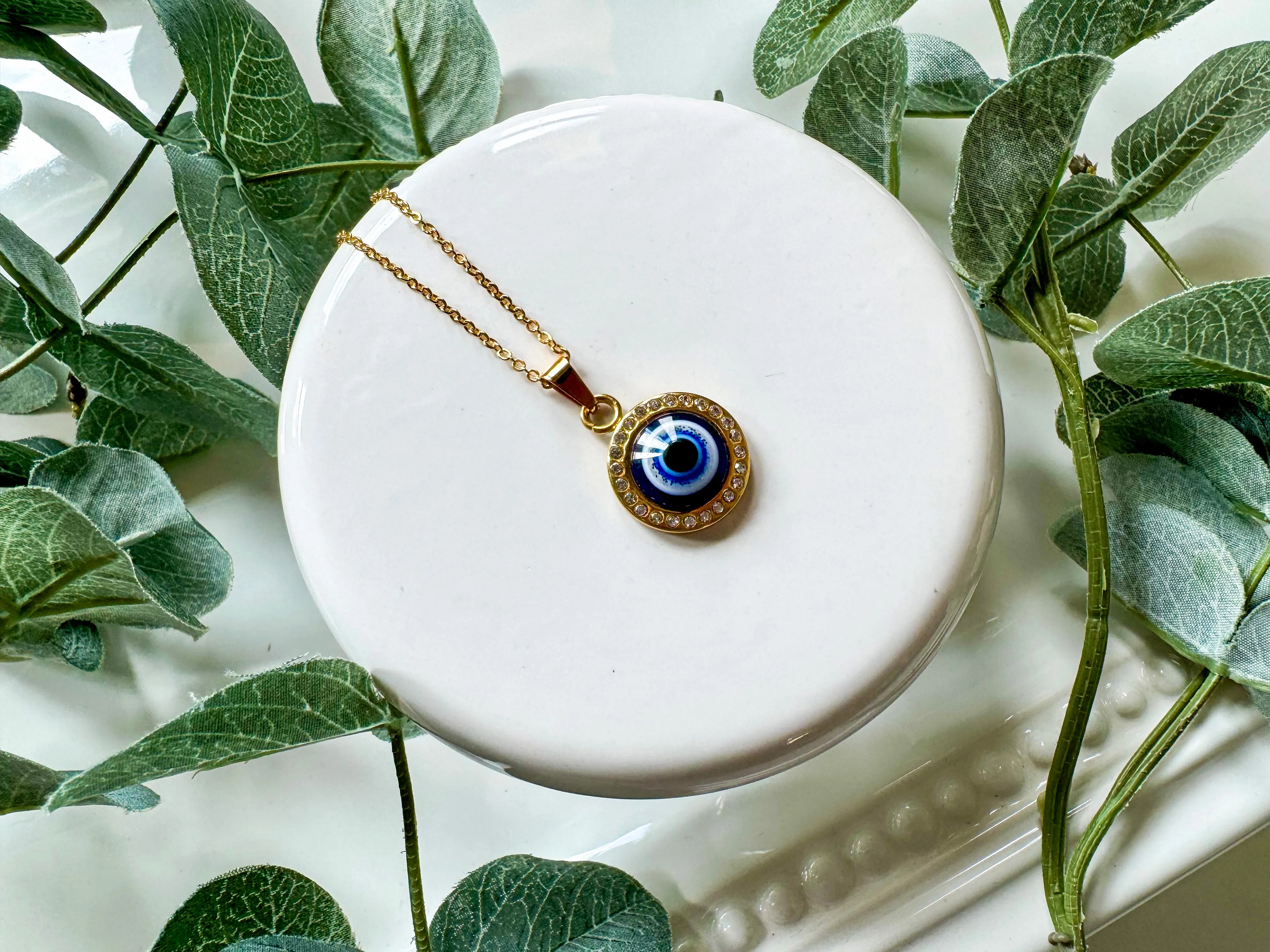 Round Evil Eye Necklace