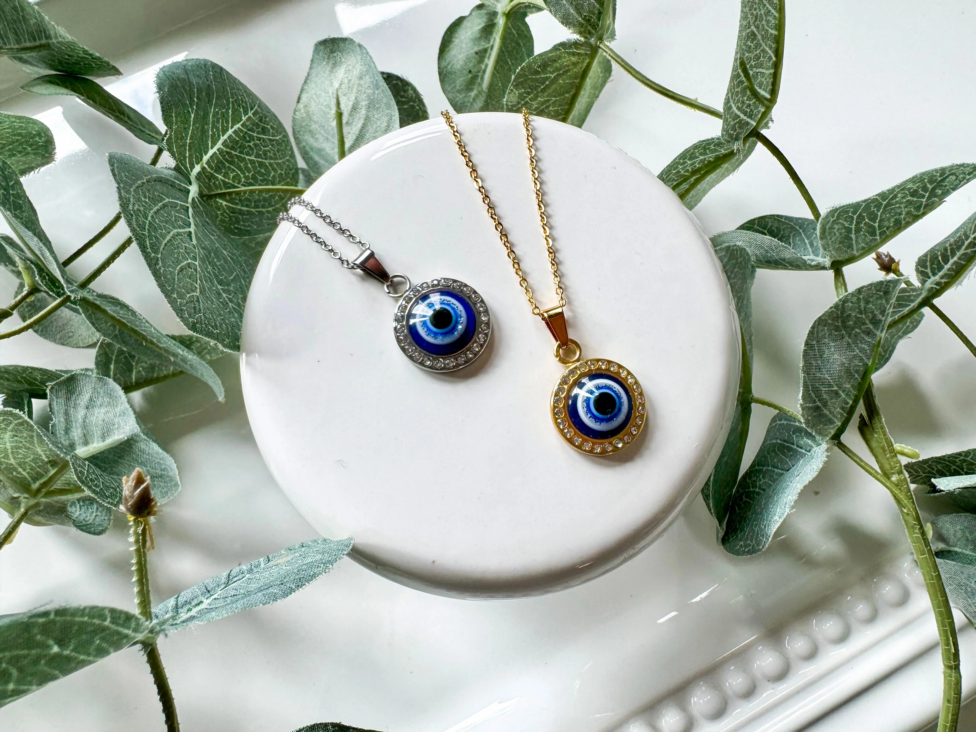 Round Evil Eye Necklace