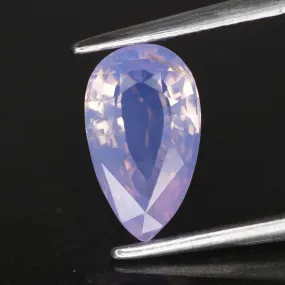 Sapphire opalescent | natural, mermaid pinkish purple, pear cut 9x5mm, VS 1.2ct