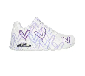 Skechers women's sneakers shoe Uno Spread the Love 155507/WLPR white light purple