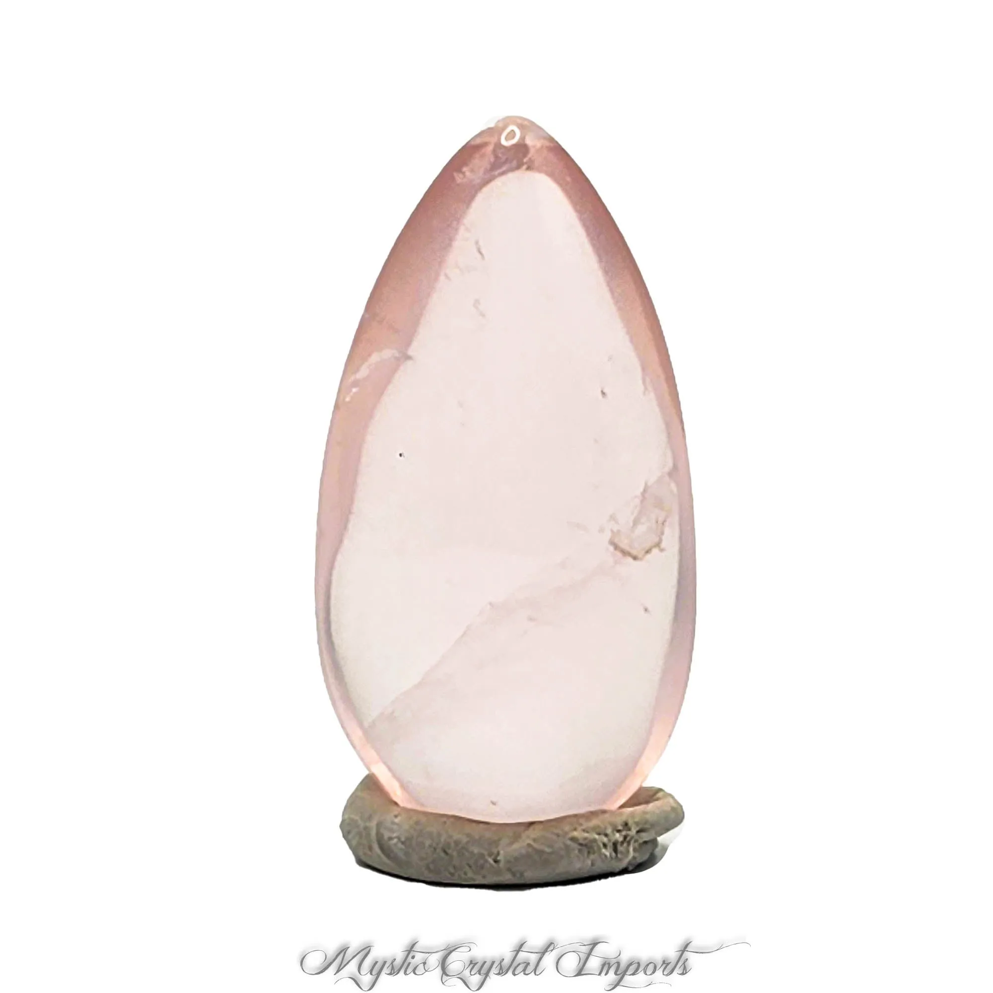 Small Rose Quartz Crystal Pocket Stone-Gem Quality