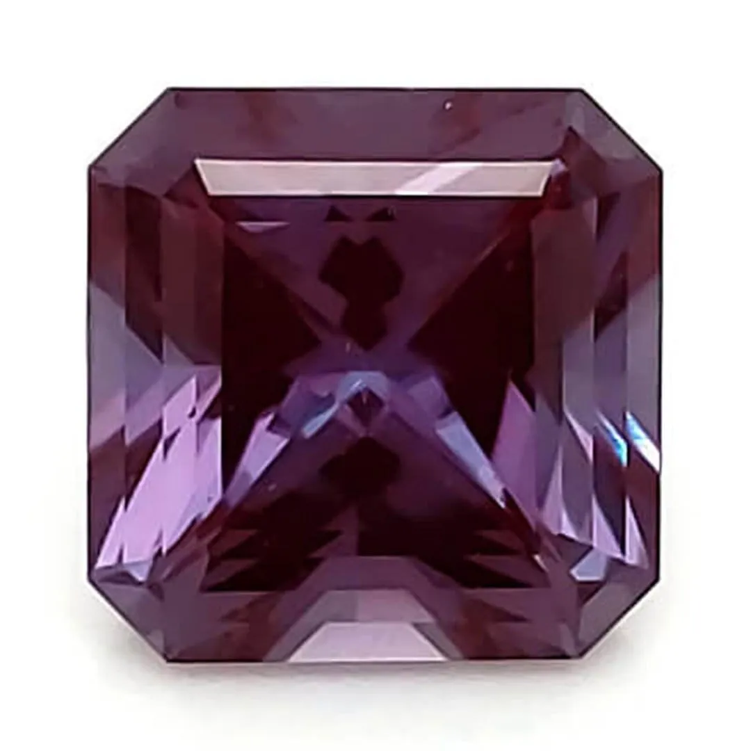 Square Radiant Cut Cut Lab Created Alexandrite Gemstone