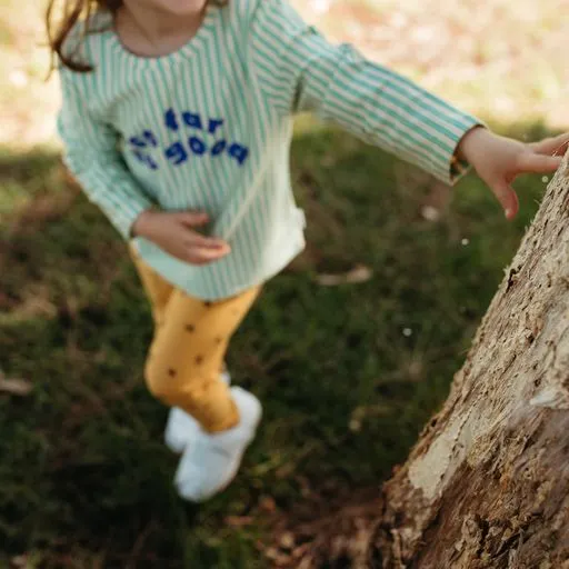 Stars Rib Leggings, Golden Brown