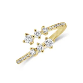 Statement Open Diamond Wrap Ring