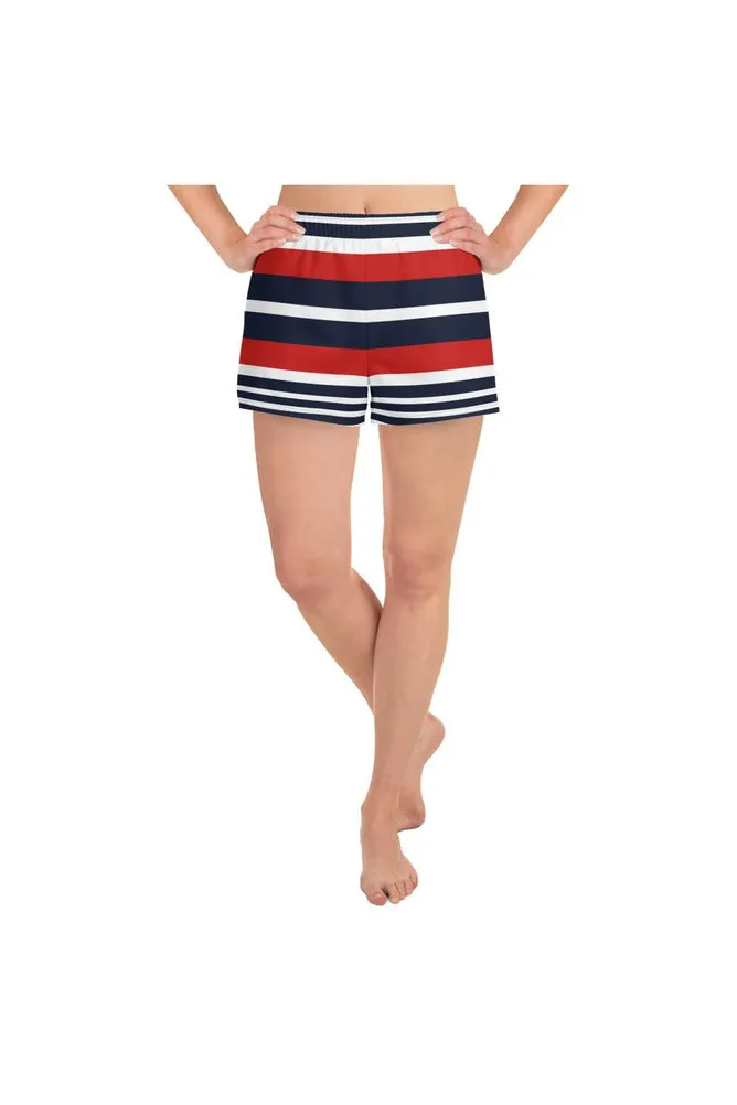 Striped Women's Athletic Short Shorts