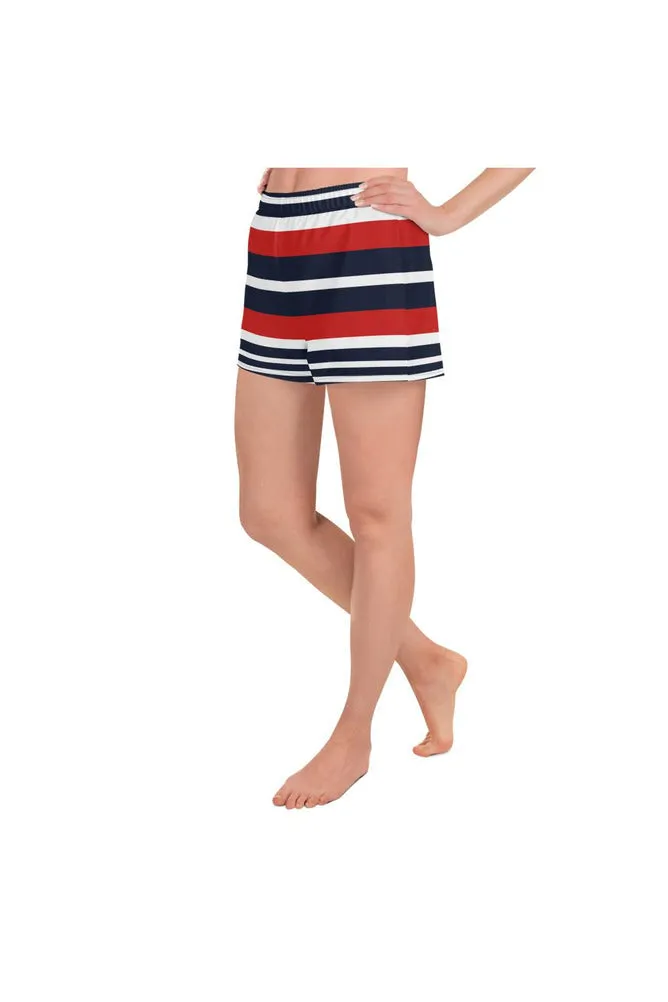 Striped Women's Athletic Short Shorts