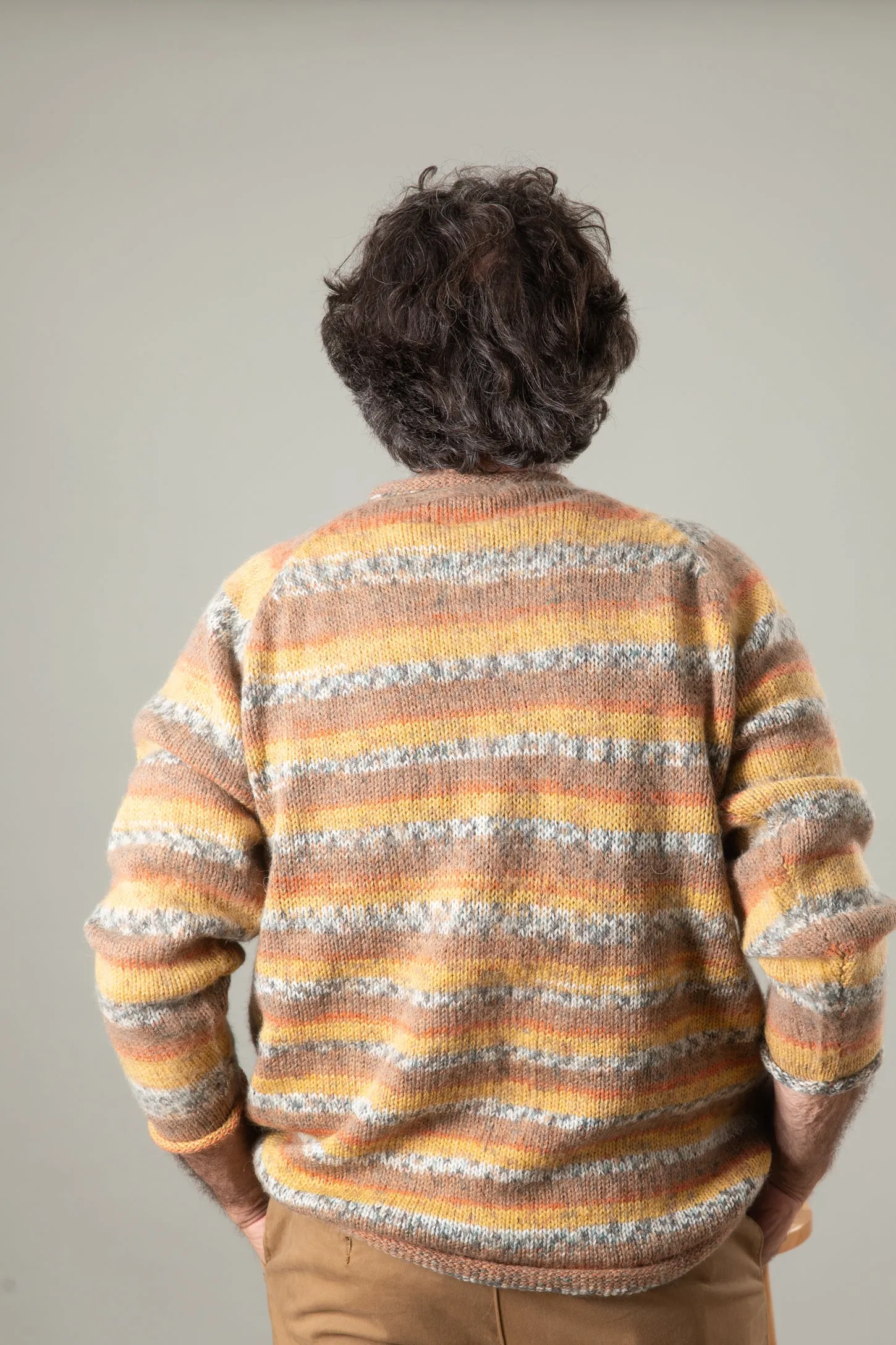 Stripey Roll Neck Alpaca Sweater