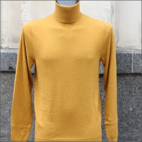 Tootal Mustard Wool Blend Roll Neck.