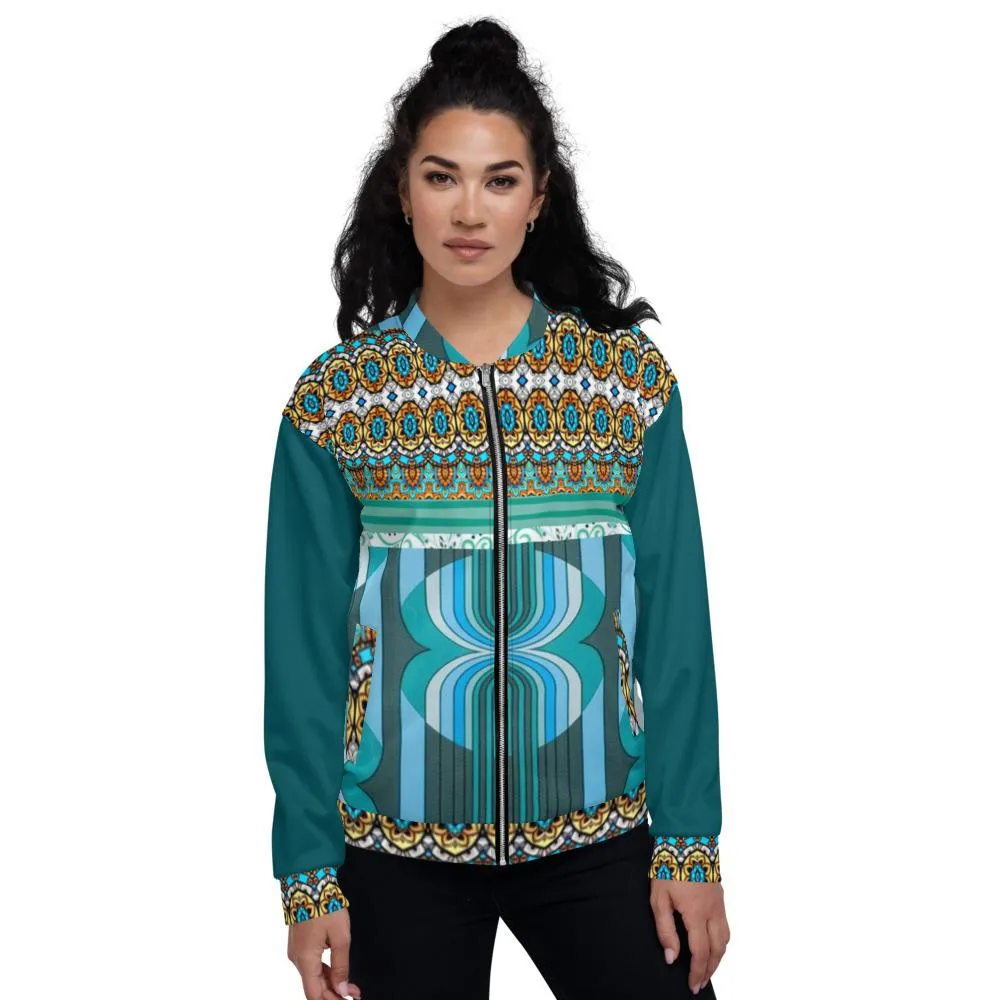 Turquoise Tonight Unisex Bomber Jacket