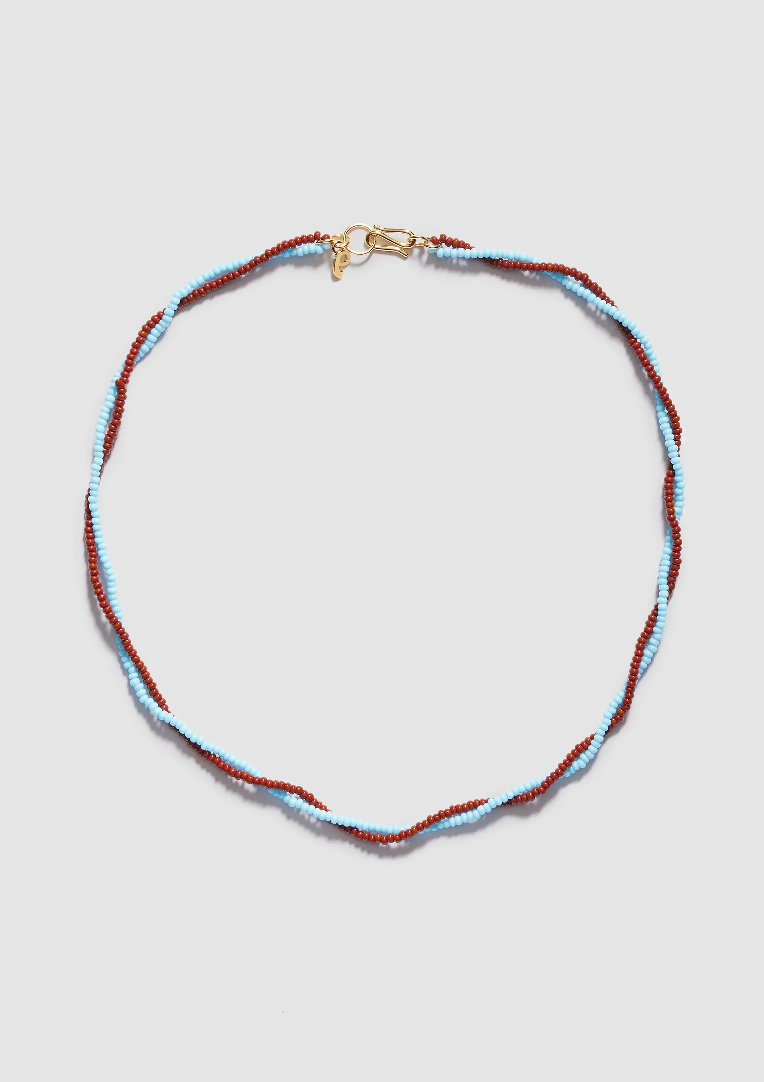 Twister Blue Brown Necklace