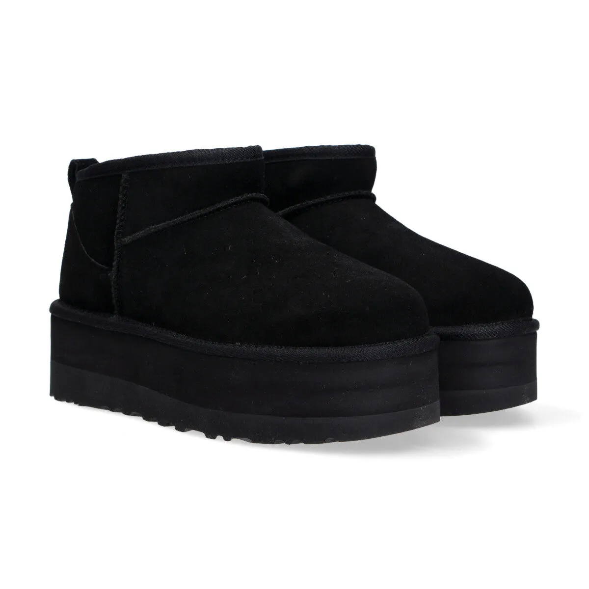 UGG classic ultra mini platform camoscio nero