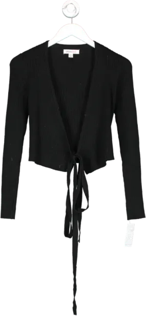 Urban Bliss Black Ballet Wrap Cropped Cardigan UK 10